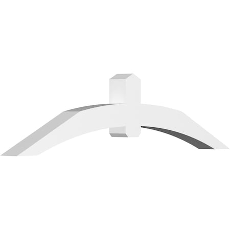 Ekena Millwork Archdale Architectural Grade PVC Gable Bracket, 84"W x 21"H x 6"D x 6"F, 6/12 Pitch GBP084X21X0606ARC00